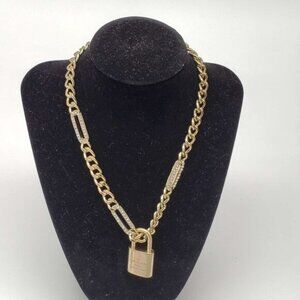 Authentic Louis Vuitton Lock & Key with Unbranded Gold Plated Chain Necklace